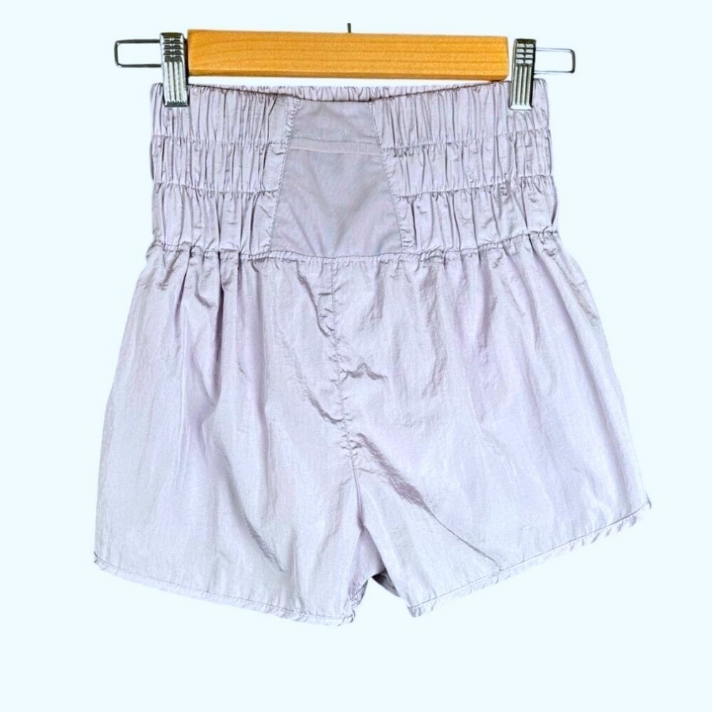 Free People Womens Way Home Smocked High Waist Shorts Purple Small Active - Picture 3 of 10
